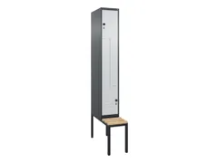 Z-garderobekast,HxBxD 2120x300x815mm,2vak,vak B 300mm,draaigrendel