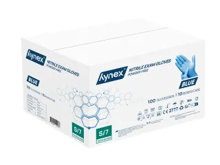 Handschoen Hynex Maat S nitril 100stuks blauw - 3