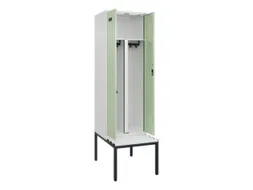 PBM-locker met bank,HxBxD 2120x600x815mm,2vak,vak B 300mm