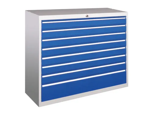 ladekast HxBxD 1000x1023x600mm 8laden slot RAL7035 front RAL5010