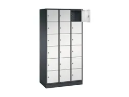 lockerkast,RAL 7021/RAL 7035,HxBxD 1950x920x500mm,3x6vakken,cil.-slot