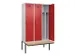 locker met bank,voor scheiding van kleding,HxBxD 2120x1200x815mm,3vak