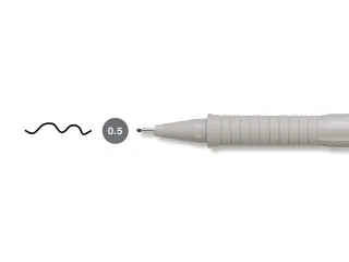 Tekenpen Faber Castell Ecco Pigment 0.5Mm Zwart - 5