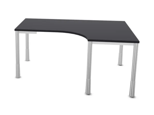 bureau à retour à hauteur réglable,HxlxP 720-840x1600x1200mm,CC-noi