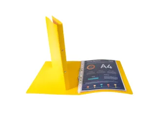 Ringmap glanskarton A4 2R 15mm geel - 1