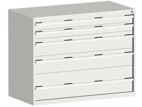 ladekast HxBxD 1000x1300x750mm 5laden romp RAL7035 front RAL7035
