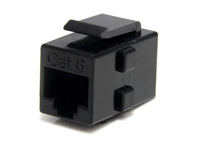 Cat6 RJ45 Contactbus Koppelstuk Netwerk - F/F Zwart
