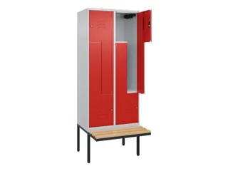 Z-garderobekast,HxBxD 2120x800x815mm,4vak,vak B 400mm,cil.-slot - 2