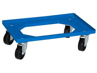 Bakonderwagen 250kg Laadvloer 600x400mm Kunststof Wielen Blauw - 1