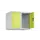 opzetkast,v. locker,2vak.,vak B 300mm,HxBxD 500x600x500mm,cilinderslot