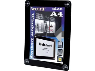 Securit Vitrine Posterframe 1xa4, Zwart - 1