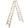 dubbele ladder,beide zijden,2x10treden,Stand H 1,75m,balk L 2,35m,hout