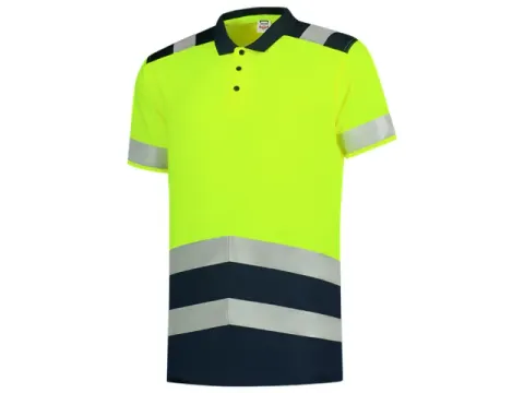 Tricorp 203007 polo, fluo geel/inktblauw, maat 8XL, per paar