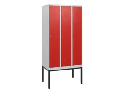 locker,HxBxD 1950x900x500mm,3vak,vak B 300mm,cil.-slot,voetonderstel