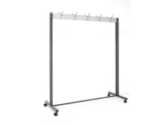 garderoberek,verrijdbaar,HxD 1800x600mm,4zwenkwielen,staal/alu,1000 mm