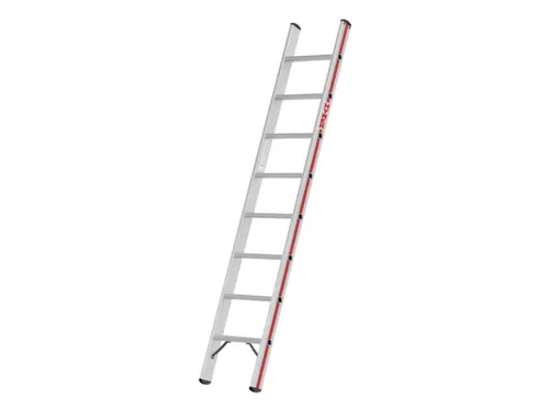 ladder,eenzijdig,8,verstevigde treden,balk L 2,22m,aluminium