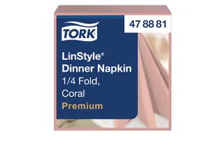 Dinerservet Tork 478881 LinStyle 1/4-vouw 1-laags 50st koraalrood - 2