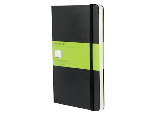 Notitieboek Moleskine large 130x210mm blanco hard cover zwart