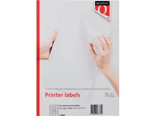 Etiket Quantore 70x37mm wit 2400st - 2