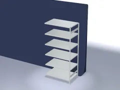 systeemstelling,aanbouwveld,HxBxD 2500x1310x835mm,vakl. 330kg