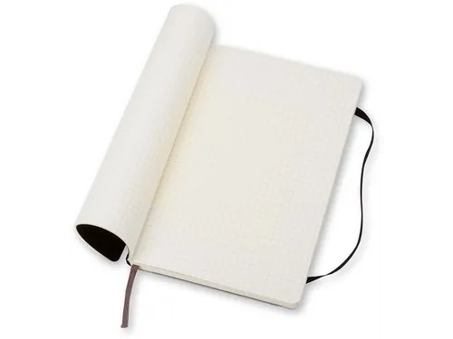 Notitieboek Moleskine large 130x210mm ruit 5x5mm soft cover zwart