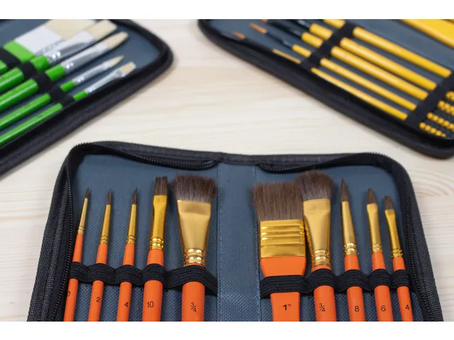 Penselen Kangaro olieverf set van 10stuks in etui