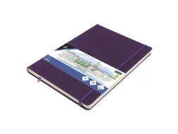 Schetsboek Kangaro A4 purple heart PU HC 80 vel 140gr roomwit met elas