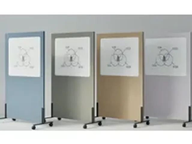 OUTLET Silva verrijdbaar akoestisch whiteboard blauw 200x120cm