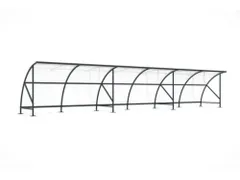 overdekte fietsenstalling,HxBxD 2290x12350x2180mm,wanden acrylglas