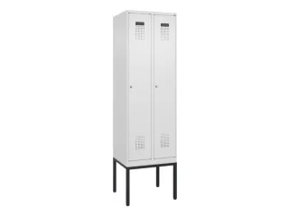 locker,HxBxD 2120x600x500mm,2vak,vak B 300mm,cil.-slot,voetonderstel - 2