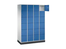 lockerkast,RAL 7035/RAL 5010,HxBxD 1950x1220x500mm,4x6vakken,cil.-slot