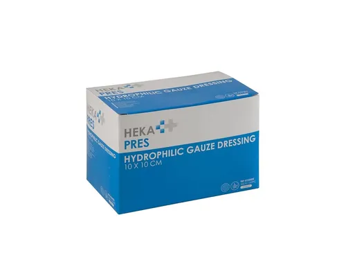 Hydrofiel gaaskompres Hekapres 10x10 steriel