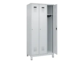 locker,HxBxD 1950x900x500mm,3vak,vak B 300mm,cil.-slot,voeten - 2