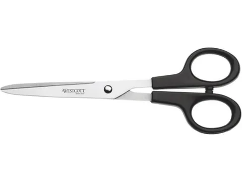 Schaar Westcott Buro RVS 17,1 cm kunststof grip in zak