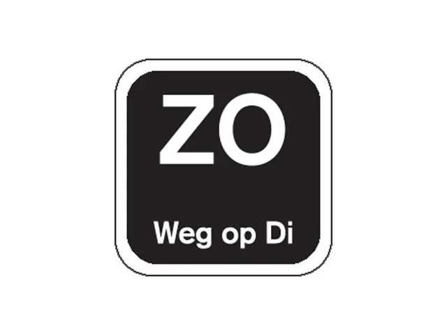 Label ZO weg op DI Zwart Afwasbaar doos 1.000st