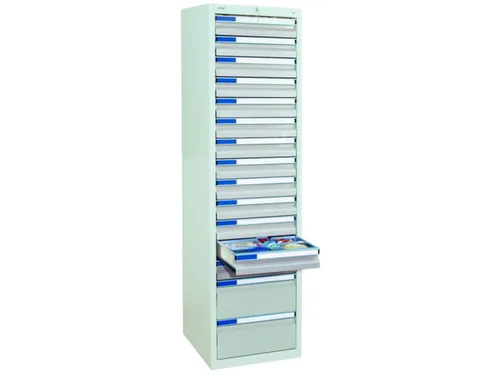 ladekast,HxBxD 1800x500x500mm,15lade(n),centr. vergrendeling