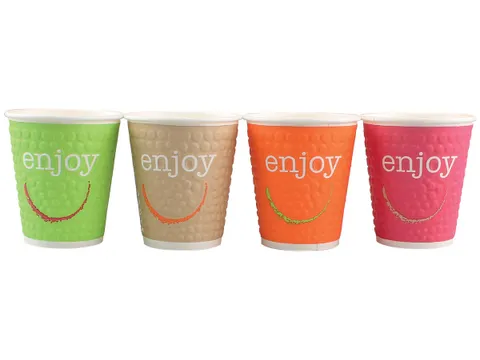 Drinkbeker karton warme dranken 200 ml assorti 37 stuks