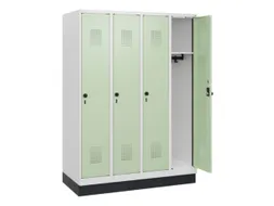 schoollocker,HxBxD 1630x1200x500mm,4vak,vak B 300mm,draaigrendel