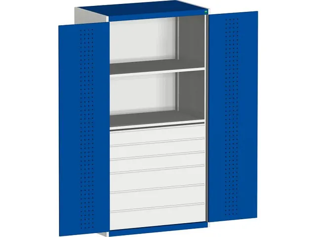 armoire modulaire HxlxP 2000x1050x650mm 2xtablette en acier 6tiroir(s)
