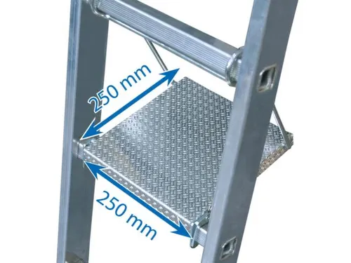 Inhangtrede,V. Staande Ladder Met Sporten,Draagverm. 150Kg,Aluminium