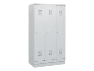schoollocker,HxBxD 1630x900x500mm,3vak,vak B 300mm,cil.-slot,sokkel - 2