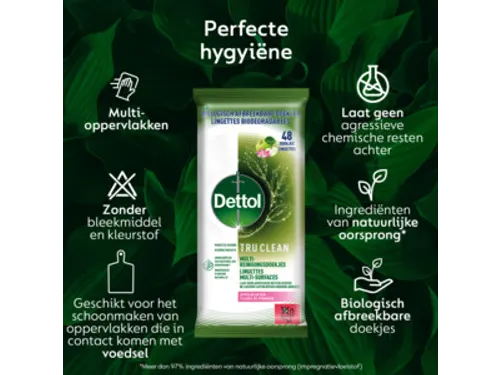 Dettol Reinigingsdoekjes TruClean Appelbloesem pak van 48 doekjes