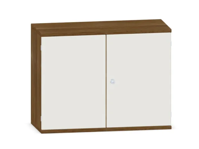 kantoorkast,HxBxD 770x1000x430mm,decor romp noten,decor front wit