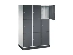 grootvolume-lockersysteem,RAL 7035/RAL 7021,HxBxD 1950x1220x600mm