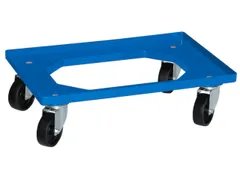 Bakonderwagen 250kg Laadvloer 600x400mm Kunststof Wielen Blauw