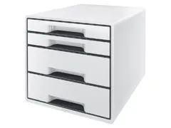 Ladenbox Leitz WOW Cube 4 laden wit/zwart
