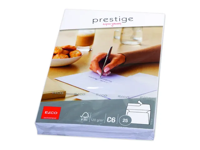 envelop Prestige C6 FSC 120 gram wit 25 stuks