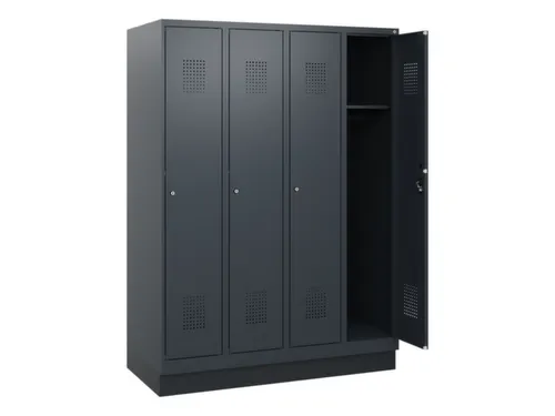 schoollocker,HxBxD 1630x1200x500mm,4vak,vak B 300mm,cil.-slot,sokkel