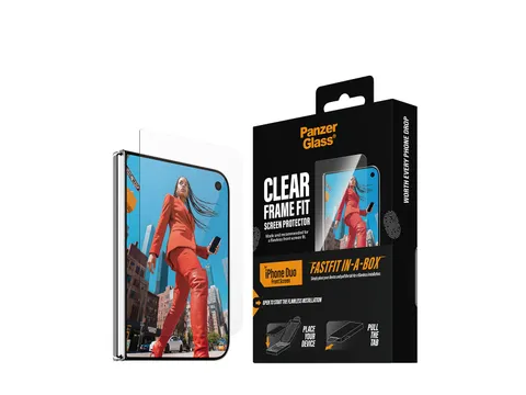 PanzerGlass Front Screen Protector iPhone Duo | FRAME FIT w. FASTFI