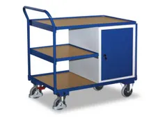 Tafel- En Kastwagen 250kg Laadvl. Lxb 1000x600mm 3 Etages 1 Kast